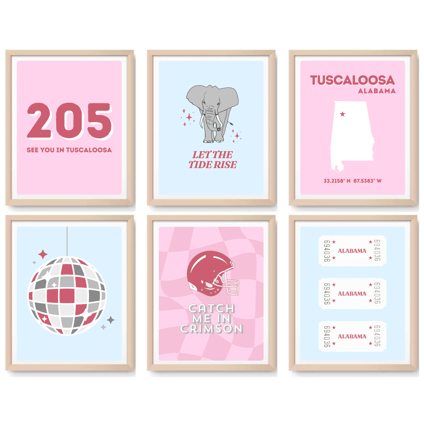 Bama inspired Digital Prints - Set of 6
