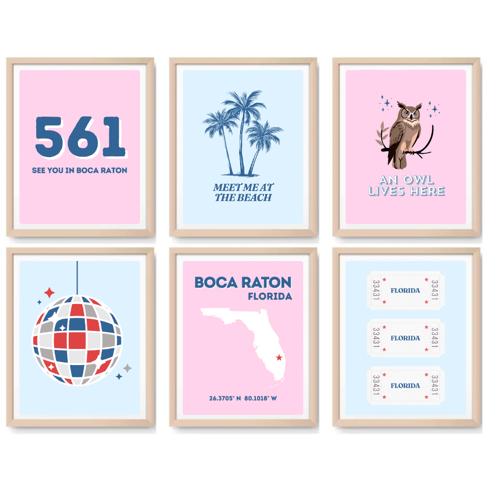 FAU inspired Digital Prints - Set of 6