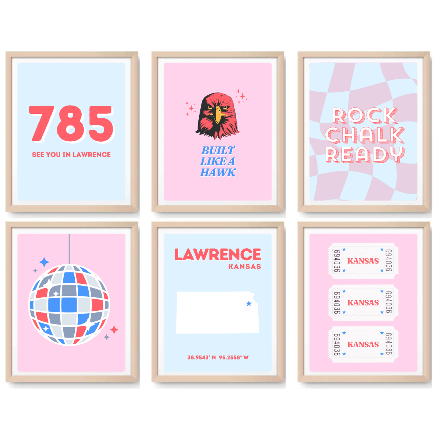 Kansas inspired Digital Prints - Set of 6
