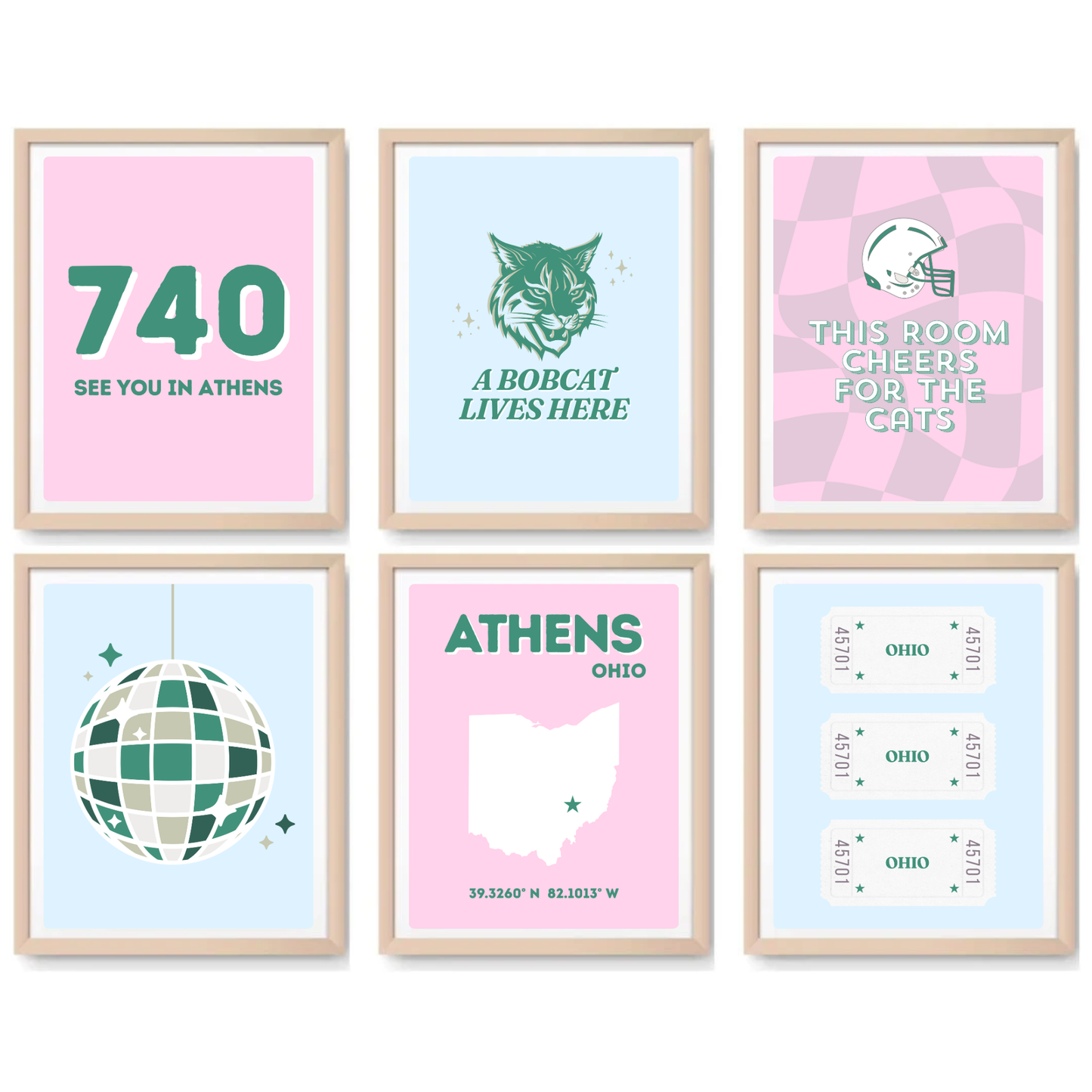 Ohio inspired Digital Prints - Set of 6