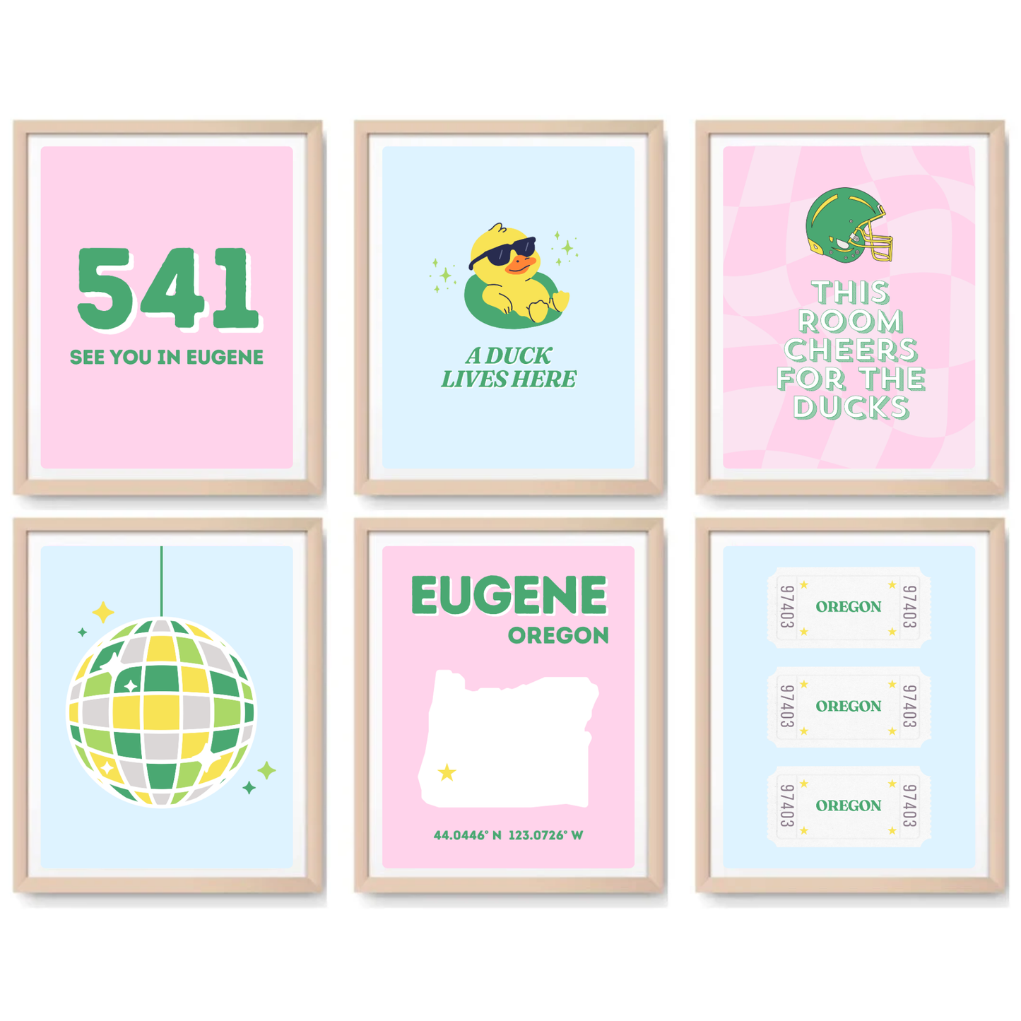 Oregon inspired Digital Prints - Set of 6