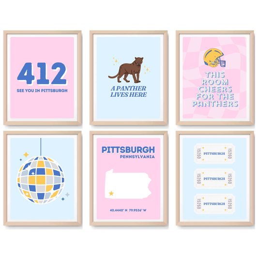 Pitts inspired Digital Prints - Set of 6