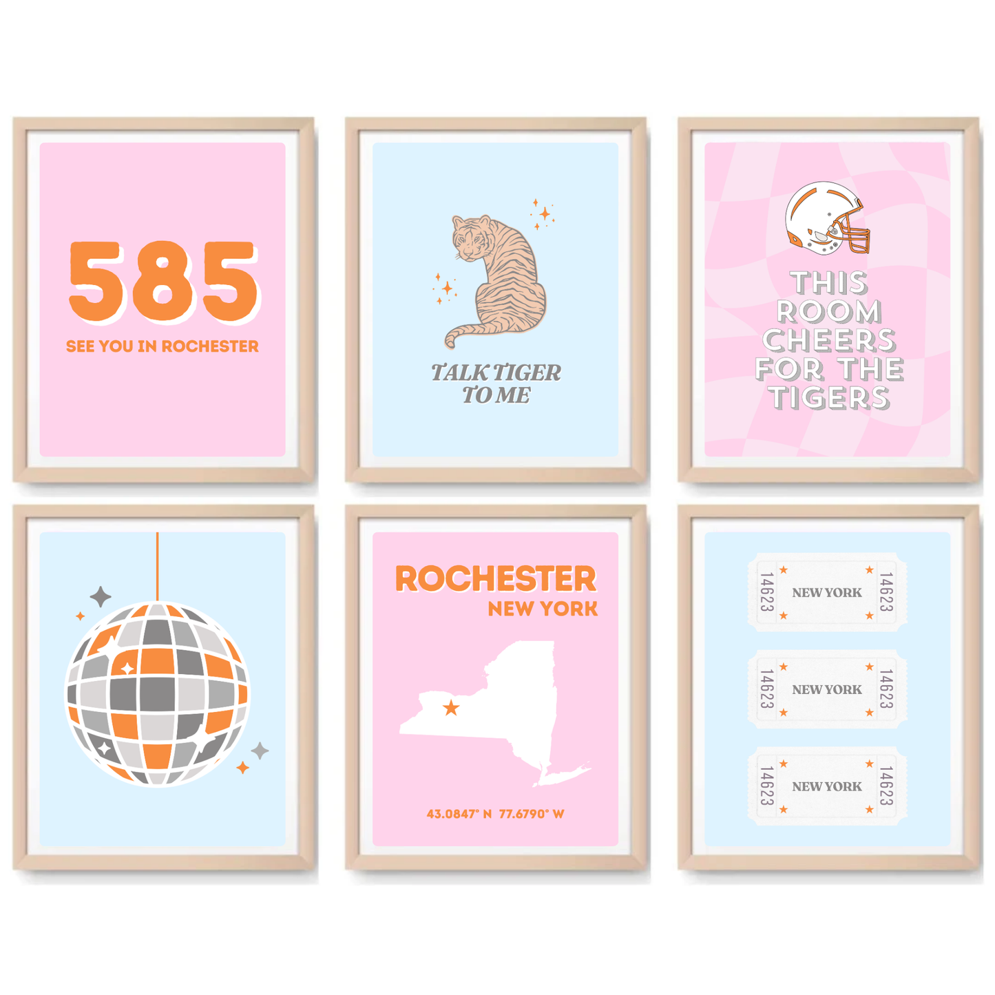RIT inspired Digital Prints - Set of 6