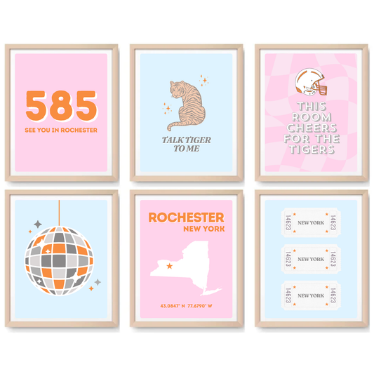 RIT inspired Digital Prints - Set of 6