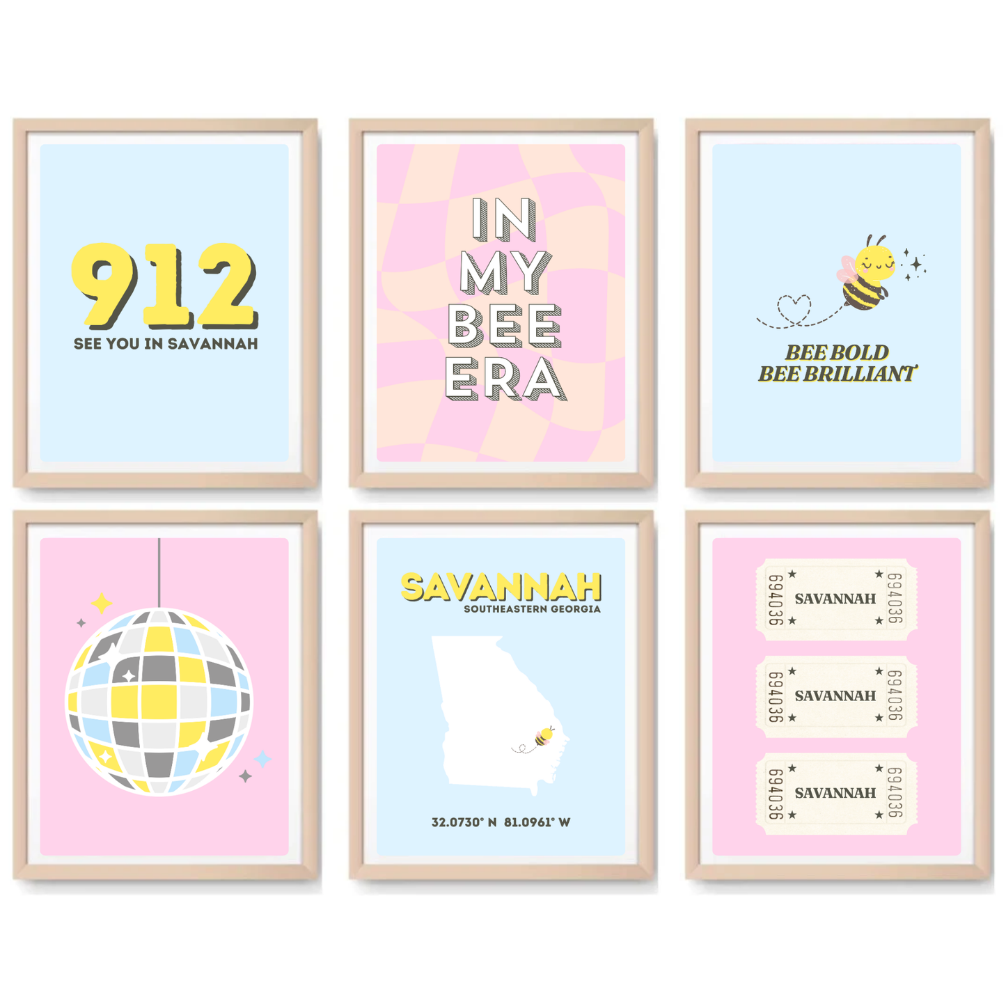 SCAD inspired Digital Prints - Set of 6