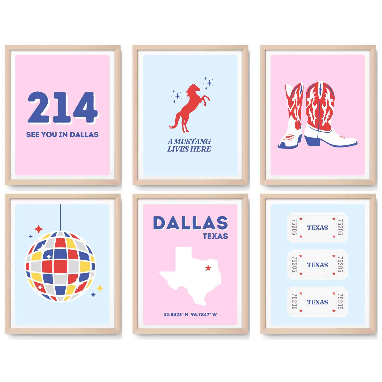 SMU inspired Digital Prints - Set of 6