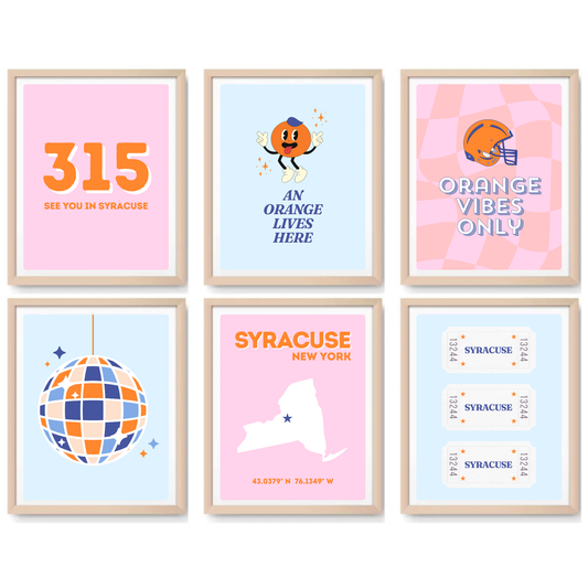 Syracuse inspired Digital Prints - Set of 6