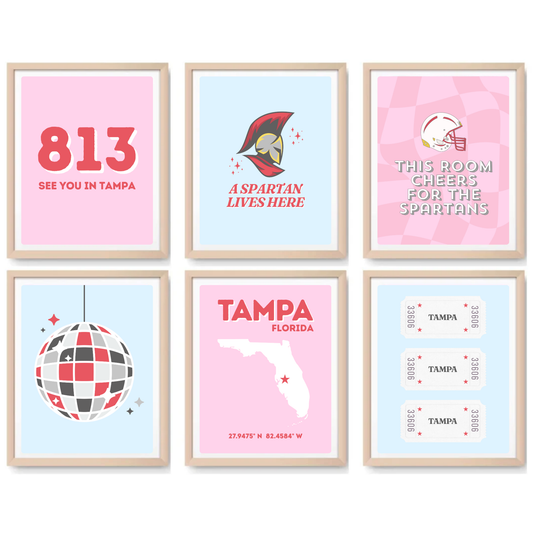 Tampa inspired Digital Prints - Set of 6
