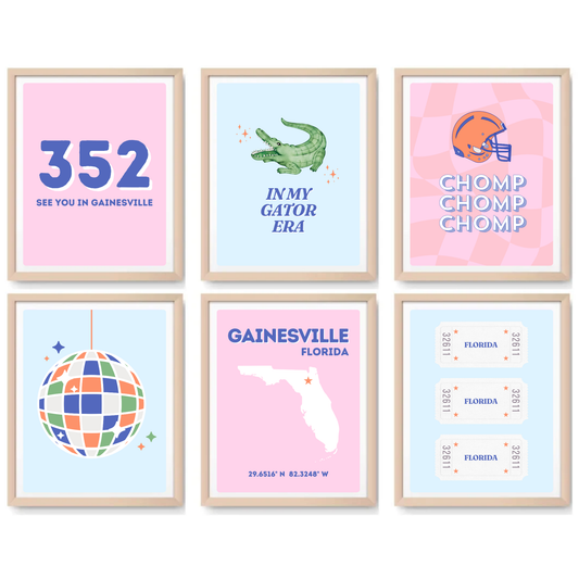 UF inspired Digital Prints - Set of 6