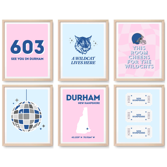 UNH inspired Digital Prints - Set of 6
