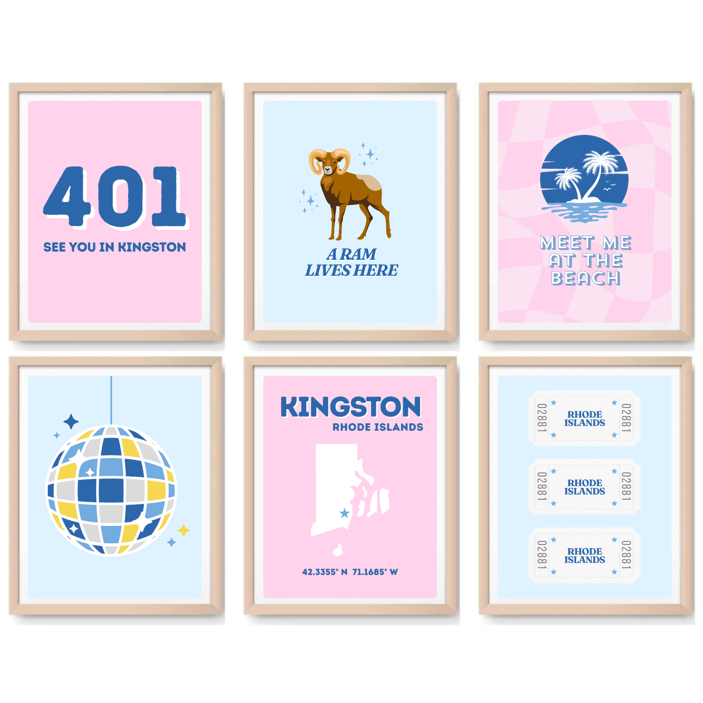 URI inspired Digital Prints - Set of 6