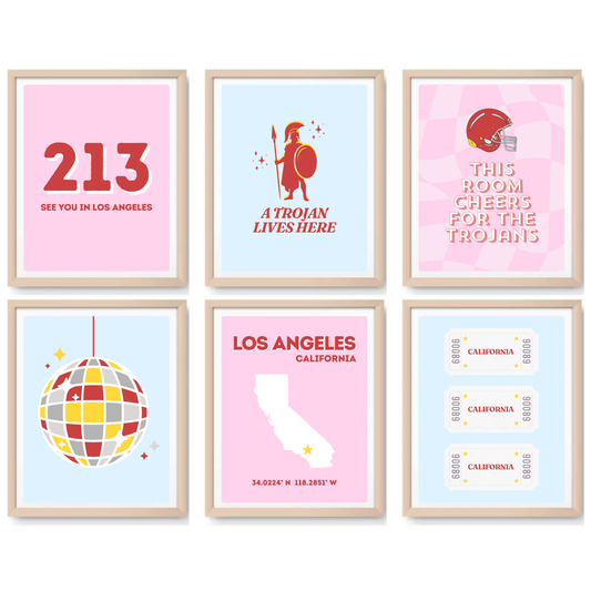 USC inspired Digital Prints - Set of 6