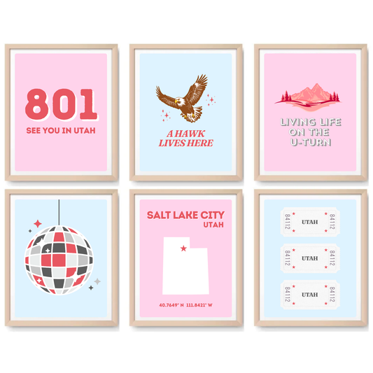 Utah inspired Digital Prints - Set of 6