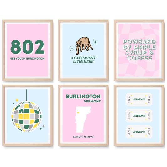 Vermont inspired Digital Prints - Set of 6