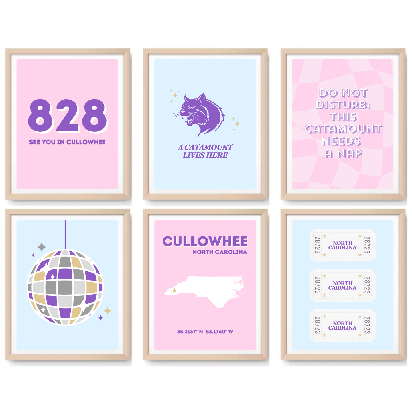 Western Carolina inspired Digital Prints - Set of 6