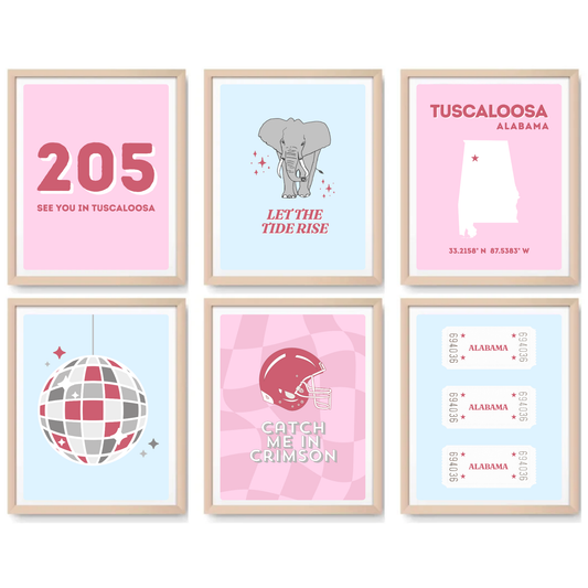 Bama inspired Digital Prints - Set of 6