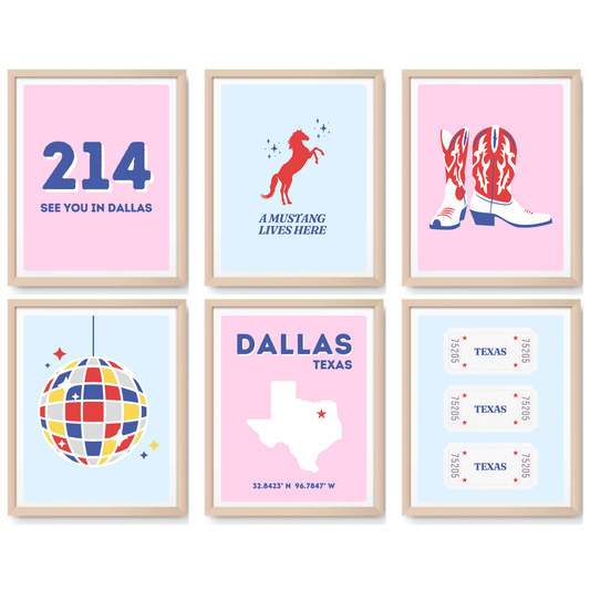 SMU inspired Digital Prints - Set of 6